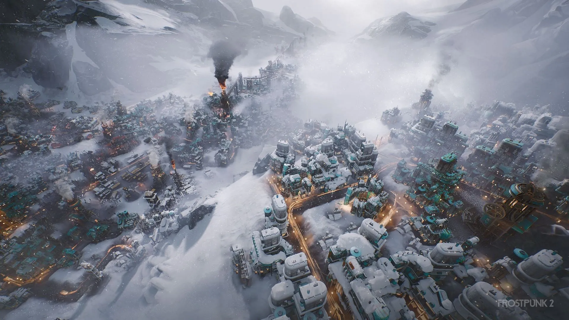 Existem cinco distritos principais em Frostpunk 2 (Imagem via 11 Bit Studios)