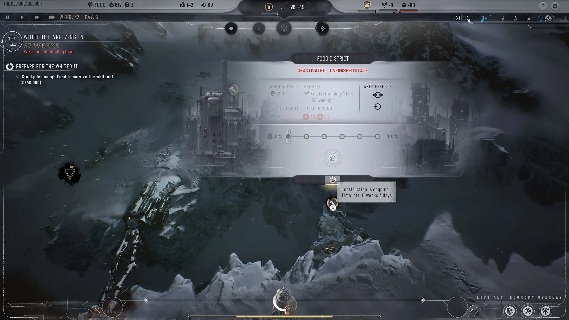 No puedes cancelar la construcción en Frostpunk 2 una vez que haya comenzado (Imagen a través de 11 Bit Studios)