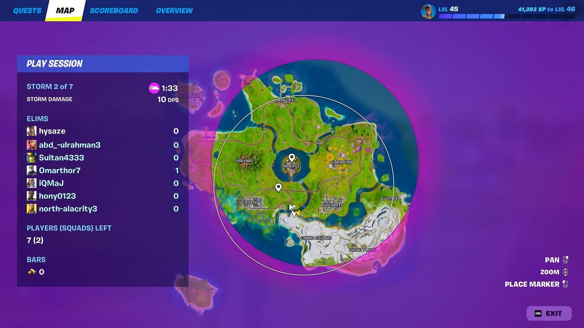 Mapa de construção zero do Fortnite Reboot 2 (Imagem via Epic Games)