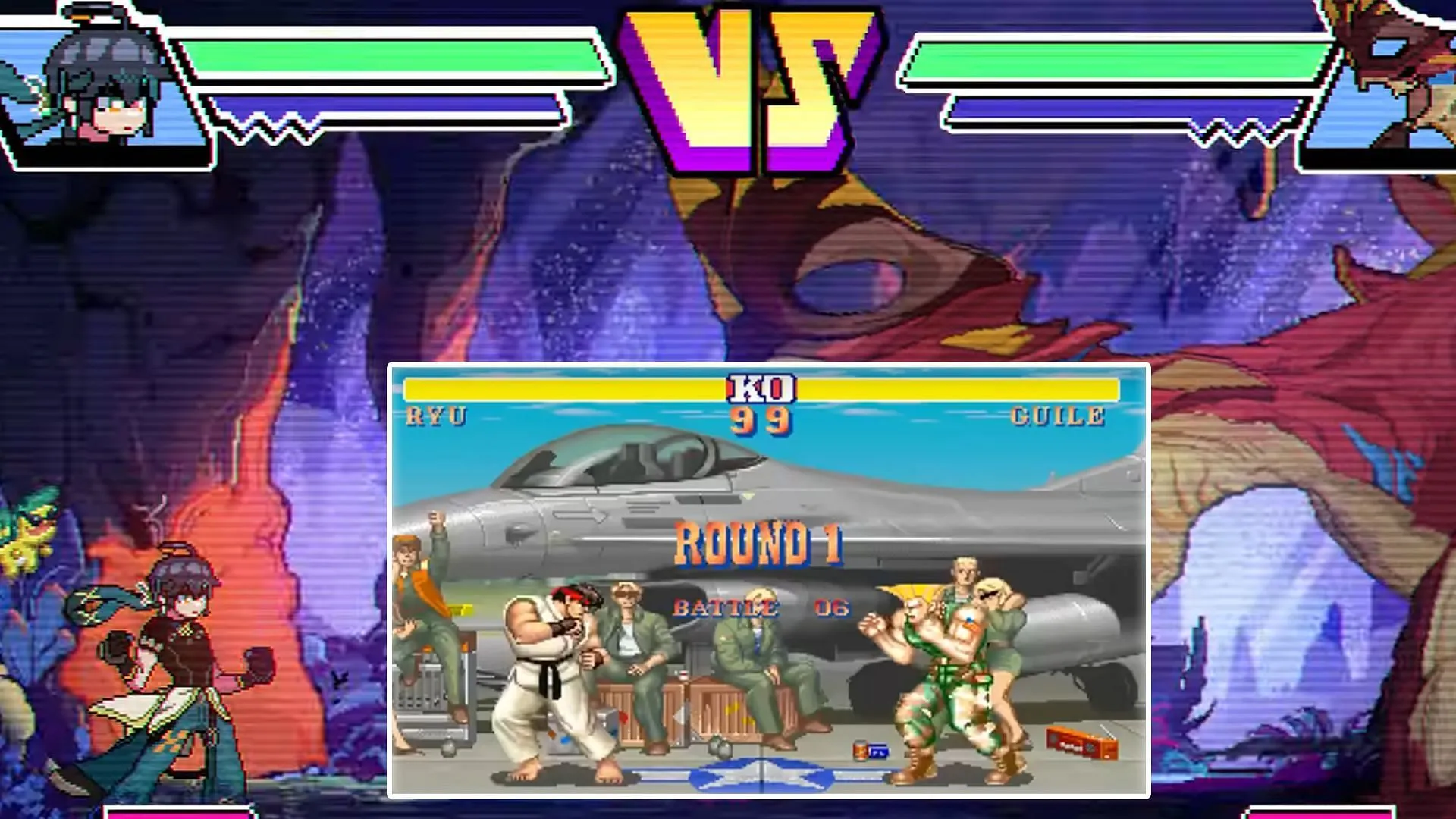 Referência a Street Fighter no trailer de Kinich (Imagem via HoYoverse/Capcom)