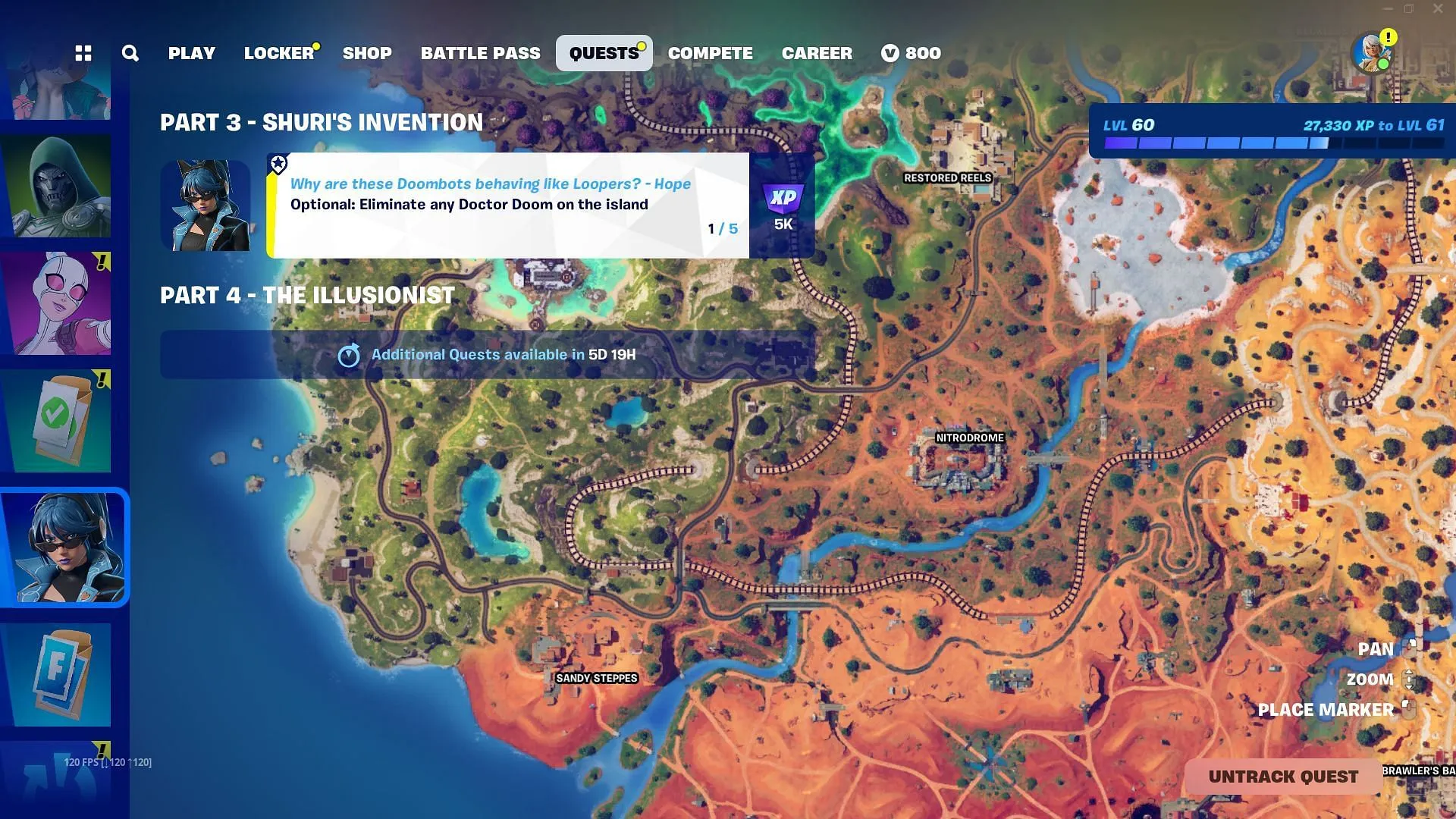 There is an optional quest that you can complete as part of the Shuri's Invention Story Quests in Fortnite Chapter 5 Season 4 (Image via Epic Games)