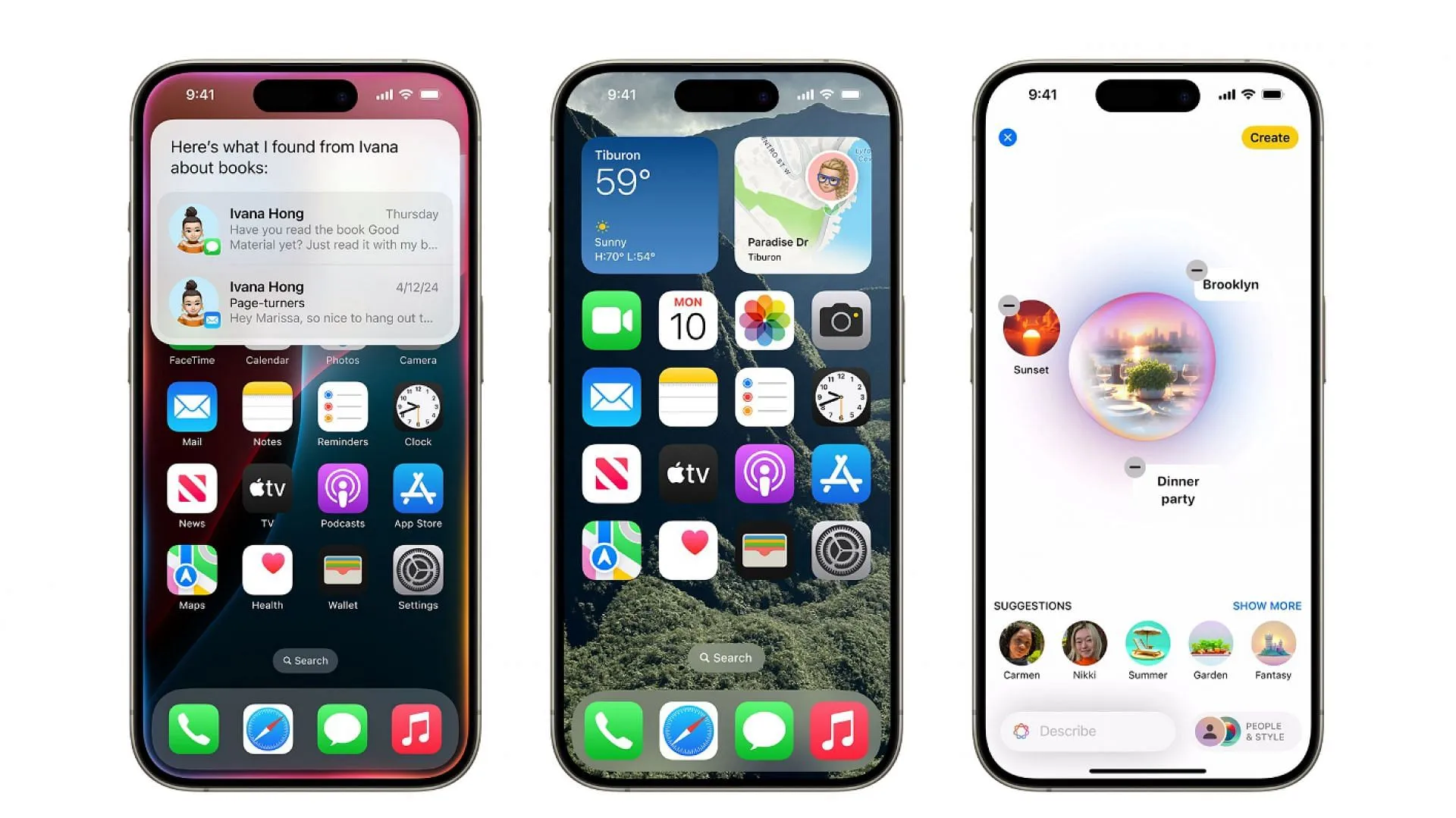 iOS 18 en acción (imagen vía Apple)