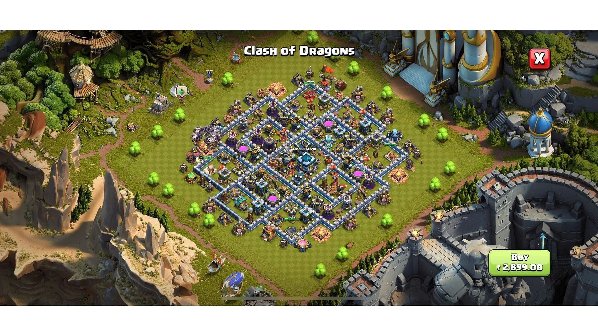 Clash of Dragons scenery (Image via Supercell)