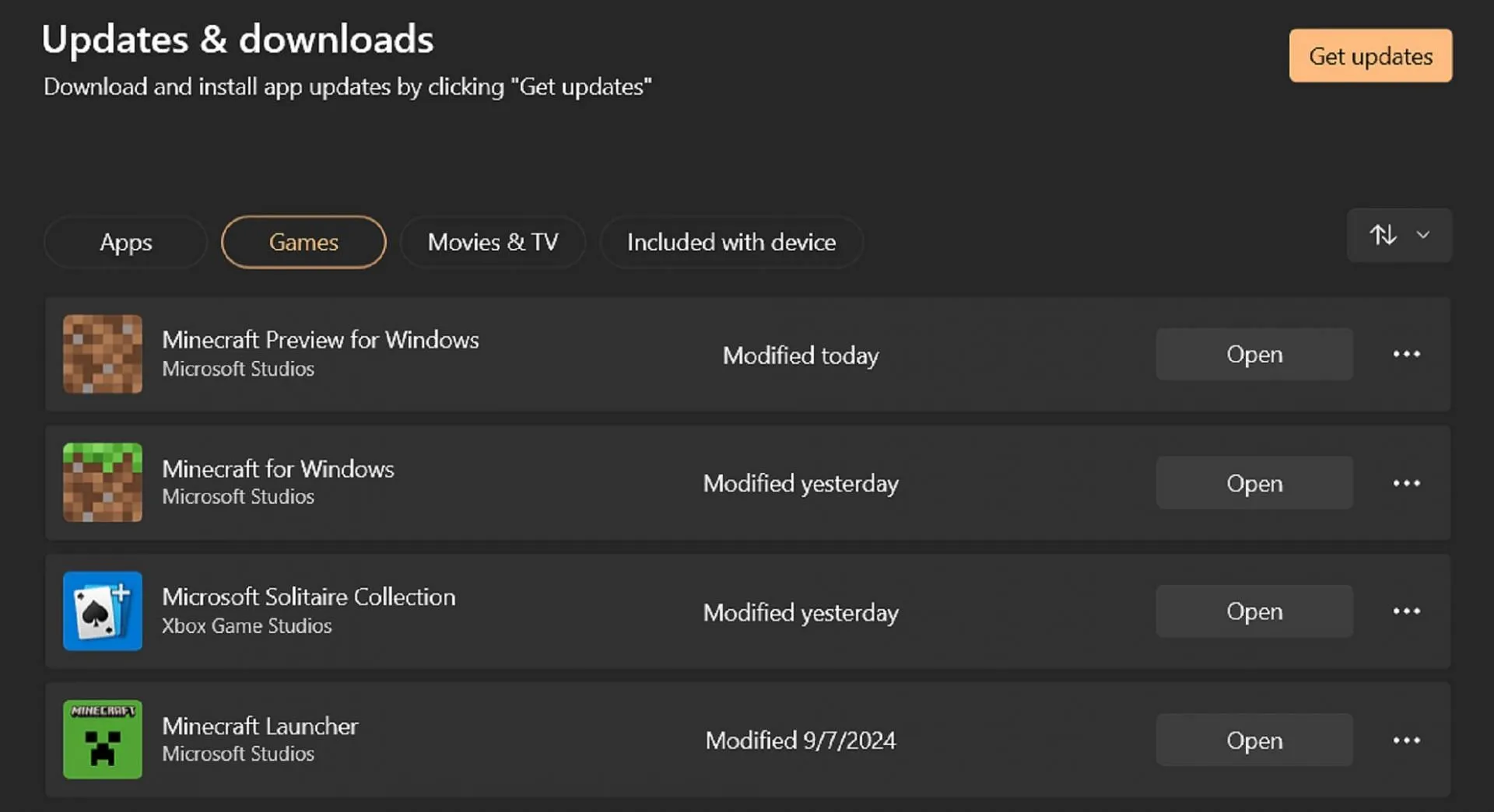 Preview downloads and updates are handled with separate applications for Windows PCs (Image via Microsoft)