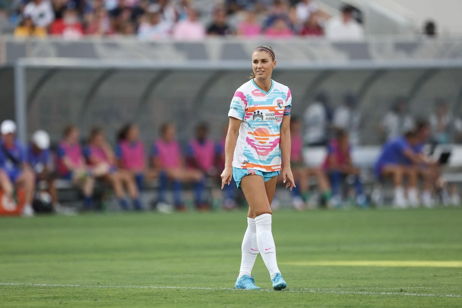 Morgan playing for San Diego Wave (Image via Getty)