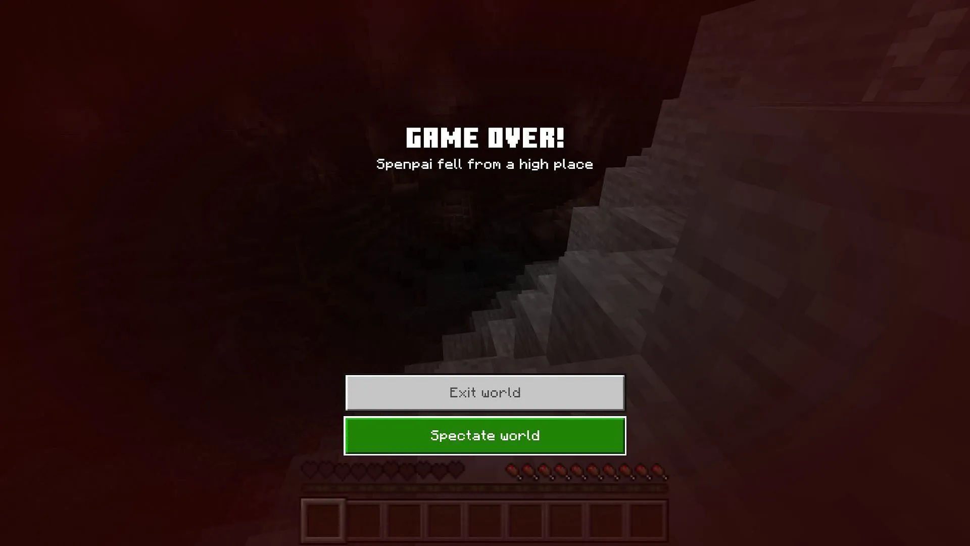 O acesso ao Modo Espectador no Minecraft Bedrock pode ser feito de duas maneiras até o momento (Imagem via Mojang)