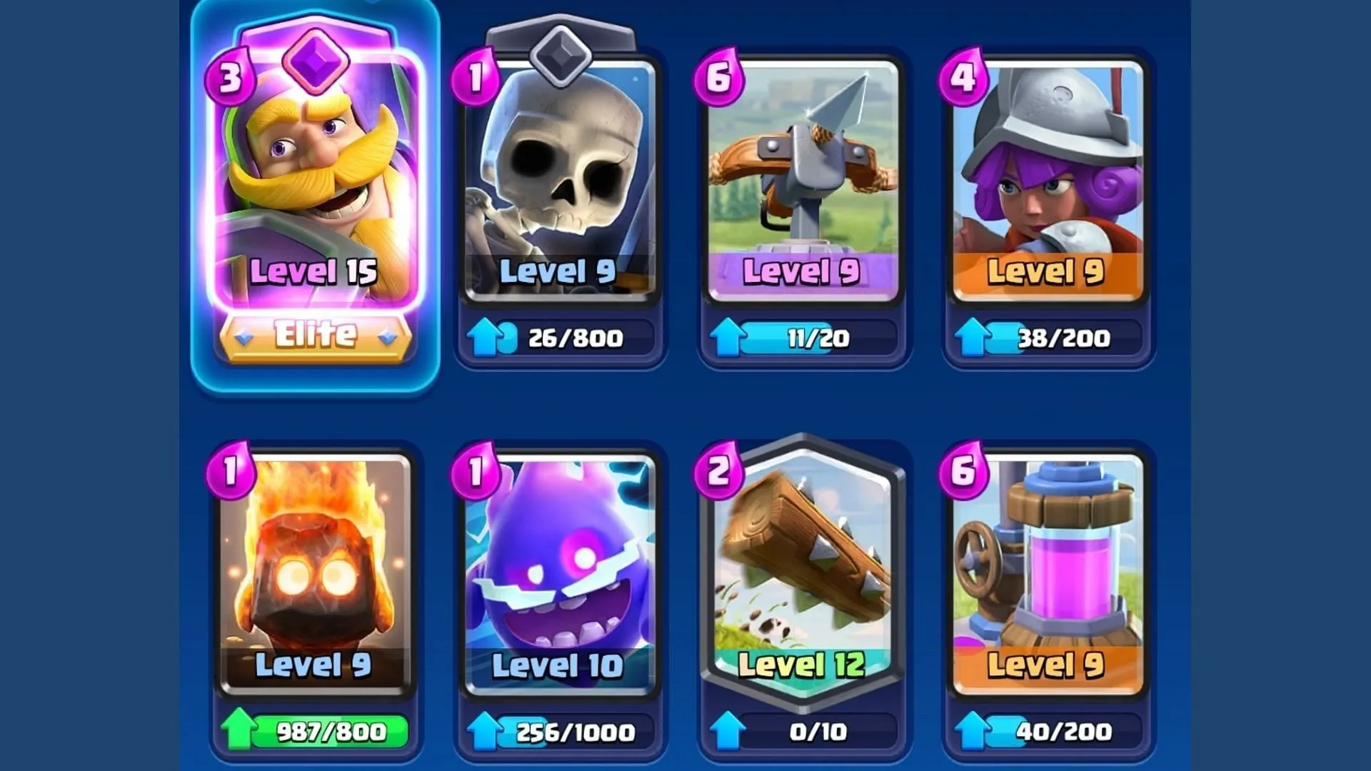 Skeletons enhance the defensive capabilities of X-Bow decks in Clash Royale (Image via Supercell)