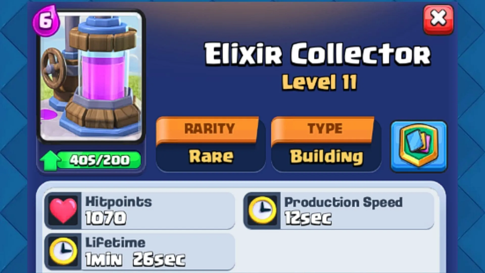 Elixir Collector Building card (Image via Supercell)