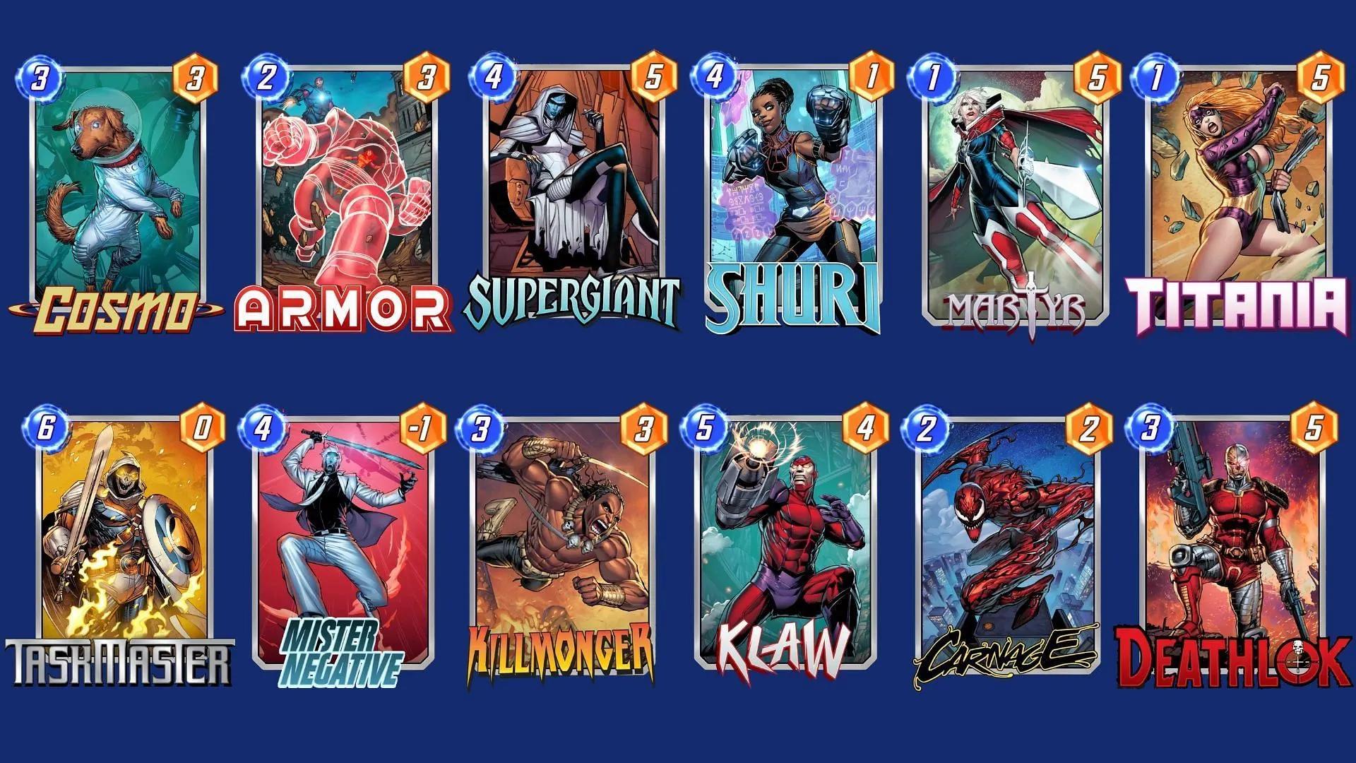 Le deck Supergiant Shuri est un autre excellent deck Marvel Snap Supergiant dans l'ensemble (Image via Nuverse)