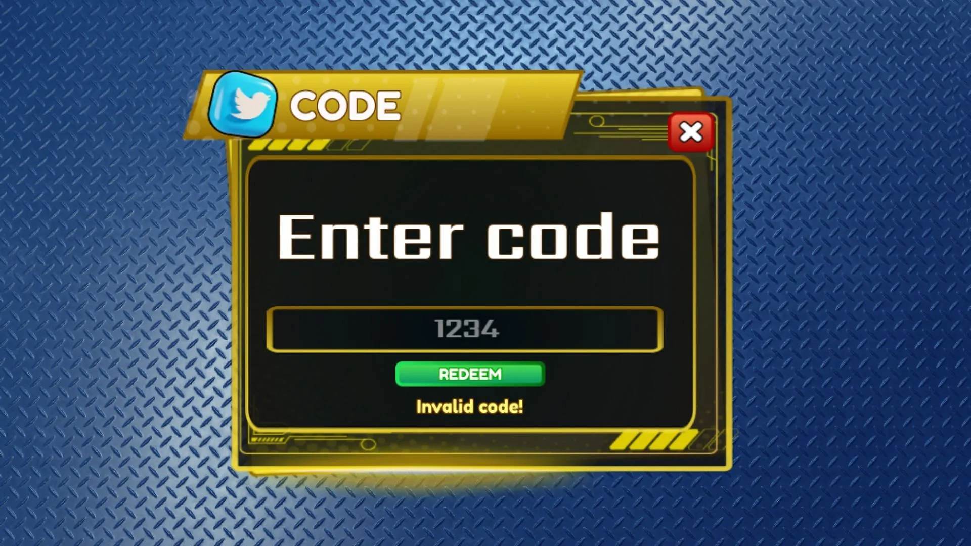 Issue with invalid code in Murder Drones Tower Defense (Image via Roblox)