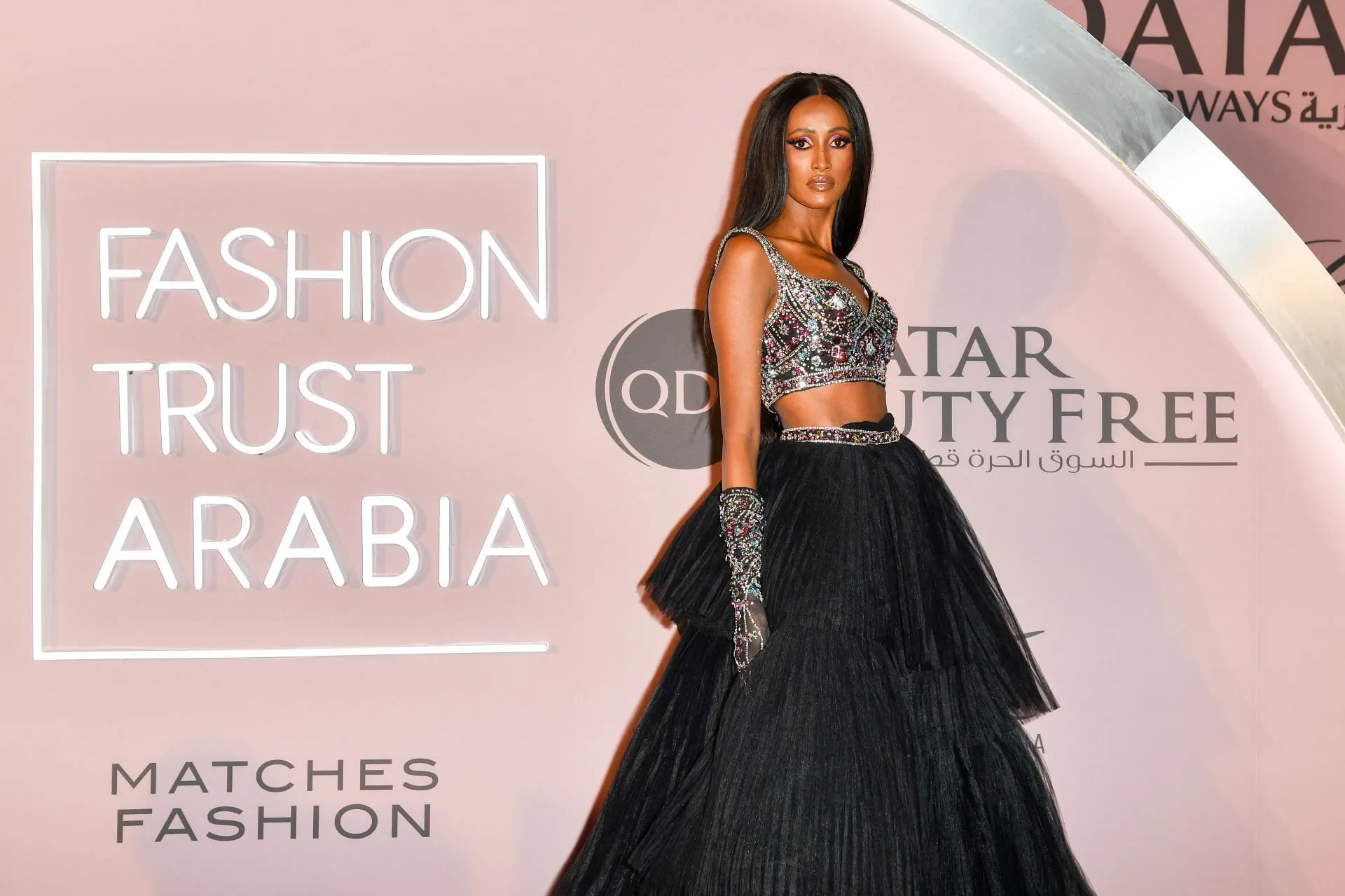 Chanel Ayan attends the Fashion Trust Arabia Prize 2022 Awards Ceremony At The National Museum Of Qatar - VIP Arrivals - Source: Getty