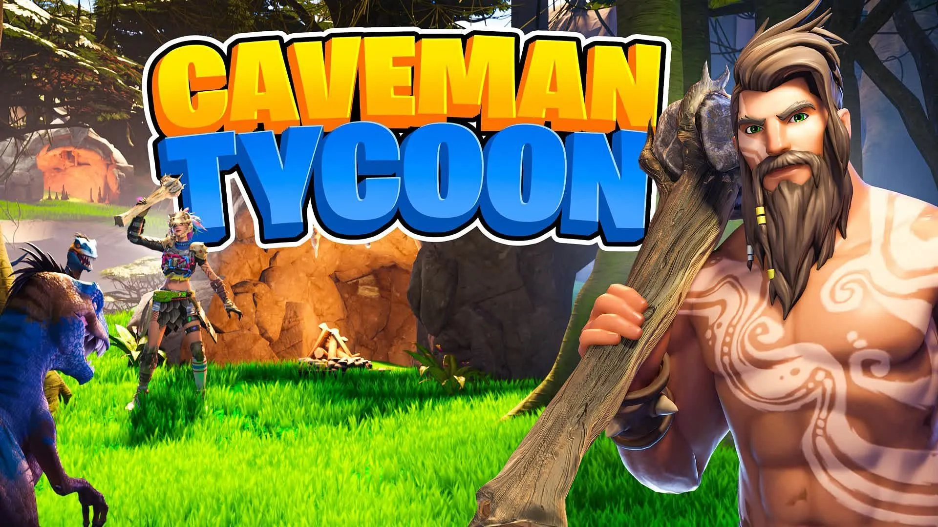 Bannière officielle de Caveman Tycoon (Image via Epic Games)