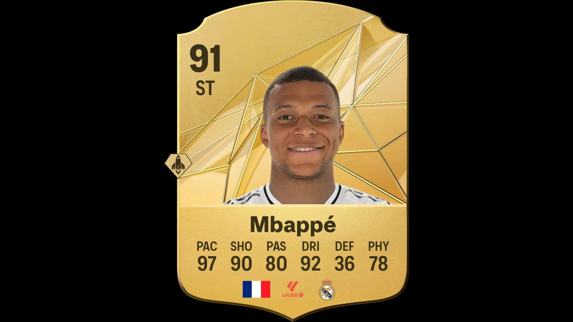 Descripción general de la tarjeta FC 25 de Kylian Mbappé (imagen vía EA)