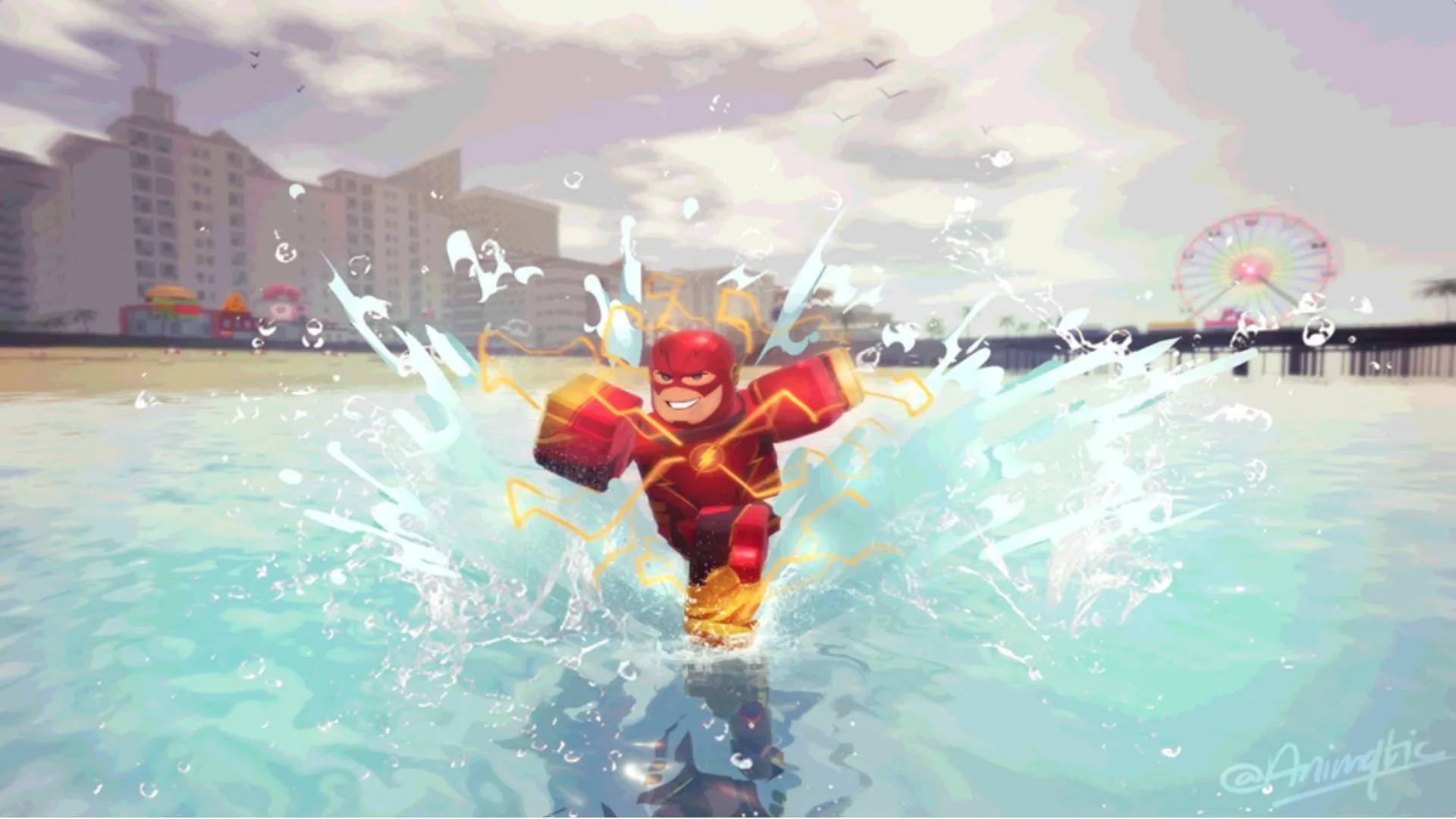 Get Supersonic Speed in Flashpoint Worlds Collide (Image via Roblox)