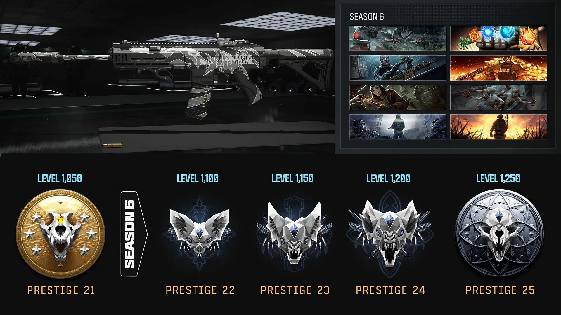 Desbloqueando todas as recompensas de prestígio da Warzone e MW3 Season 6 (Imagem via Activision)