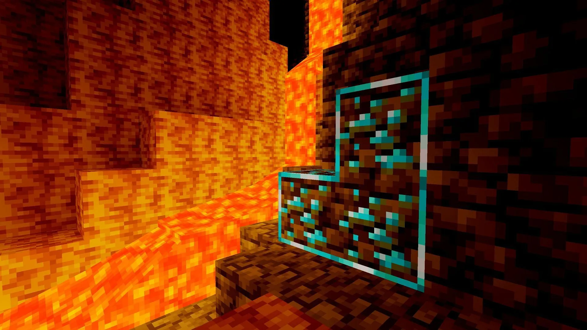 This resource pack makes ores emit light (Image via Modrinth)