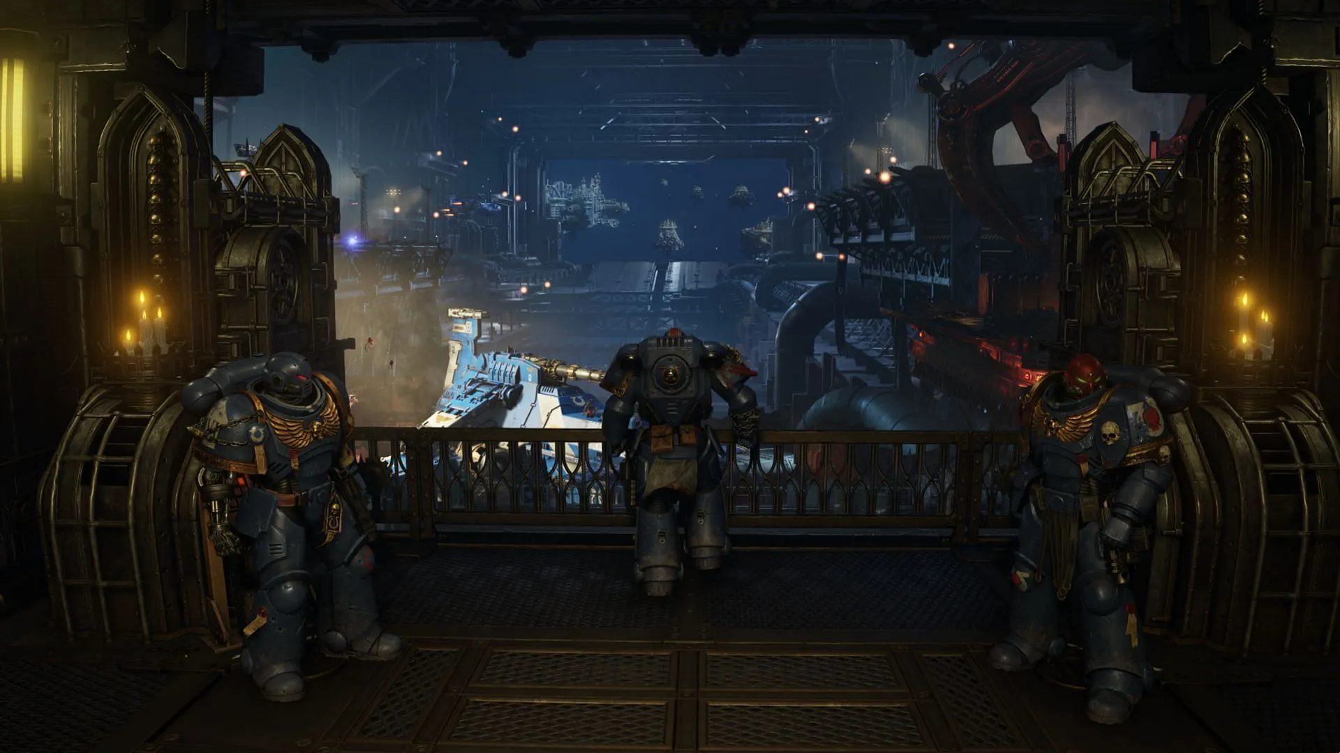 Proceed to the Launch Bay to get started with the Dawn’s Descent Campaign Mission in Warhammer 40k: Space Marine 2 (Image via Focus Entertainment)