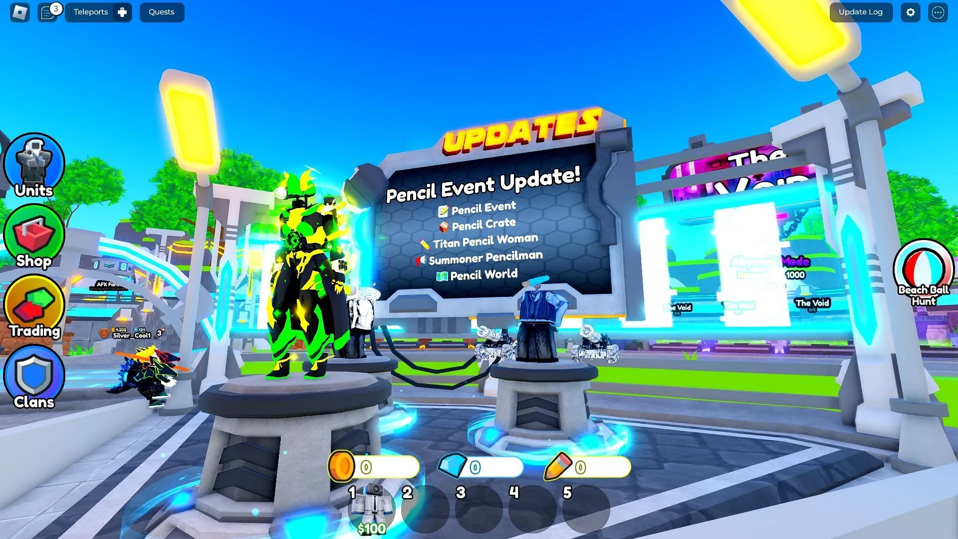 There are five new units available in the game (Image via Roblox)