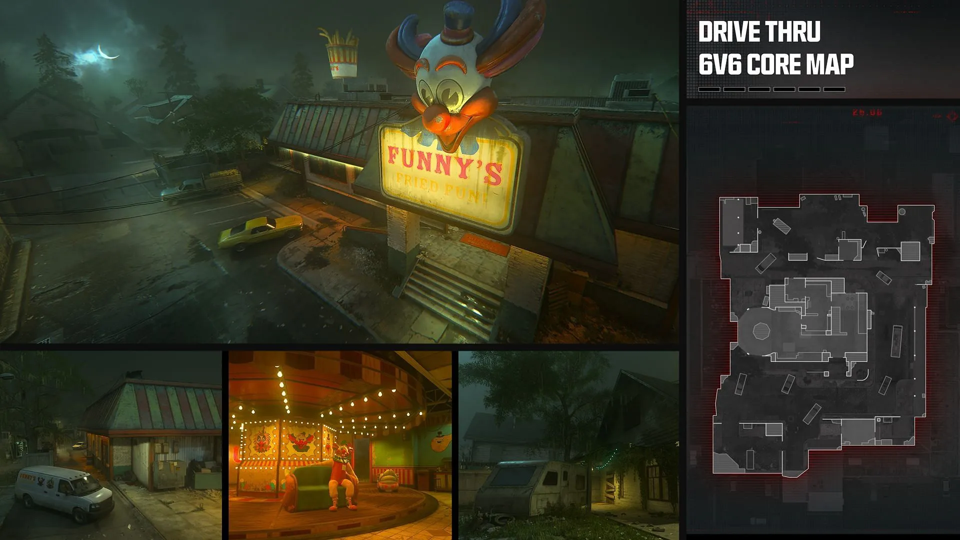 MW3 第 6 季中的 Drive Thru 地圖（圖片來自動視覺）