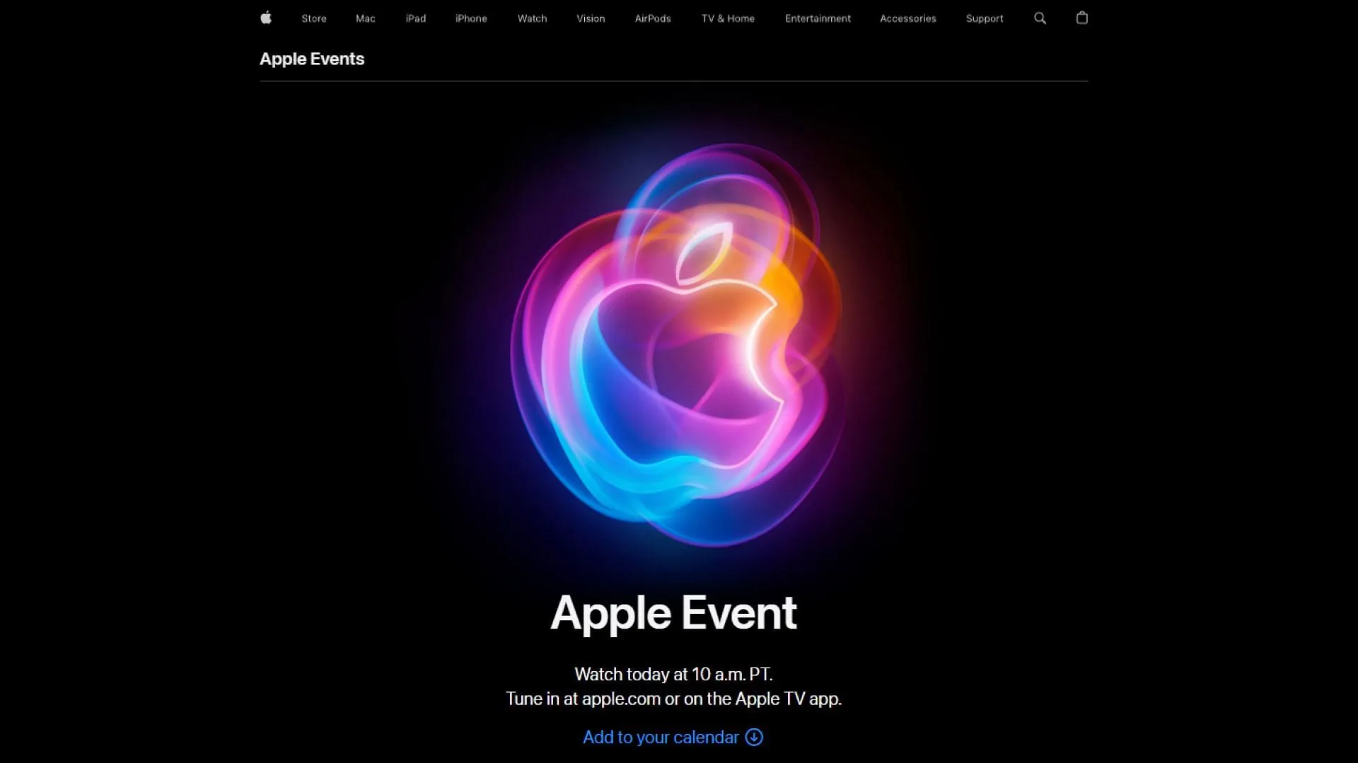 Événement Apple de septembre (Image via Apple)