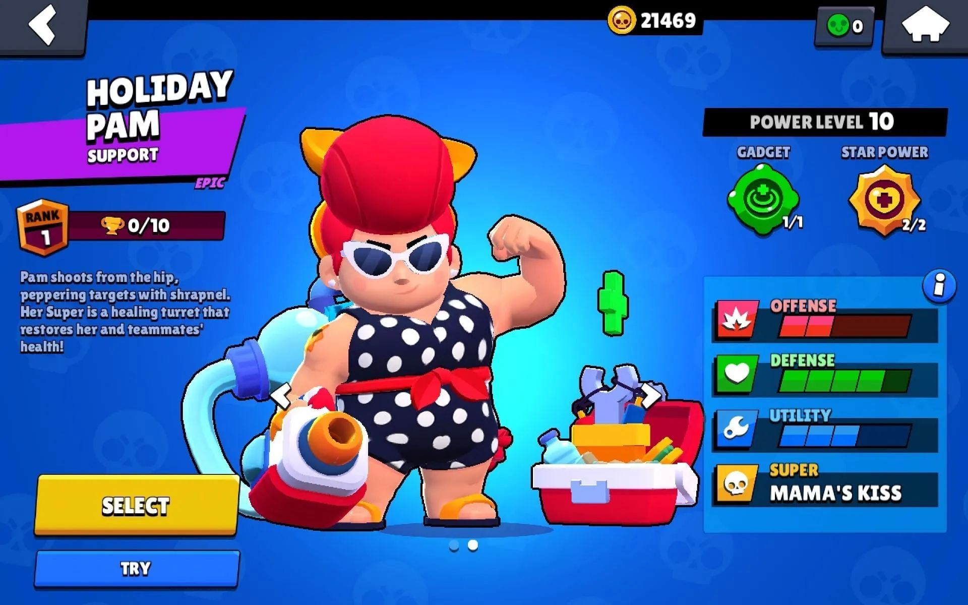 Pam es una luchadora épica (Imagen vía Supercell)