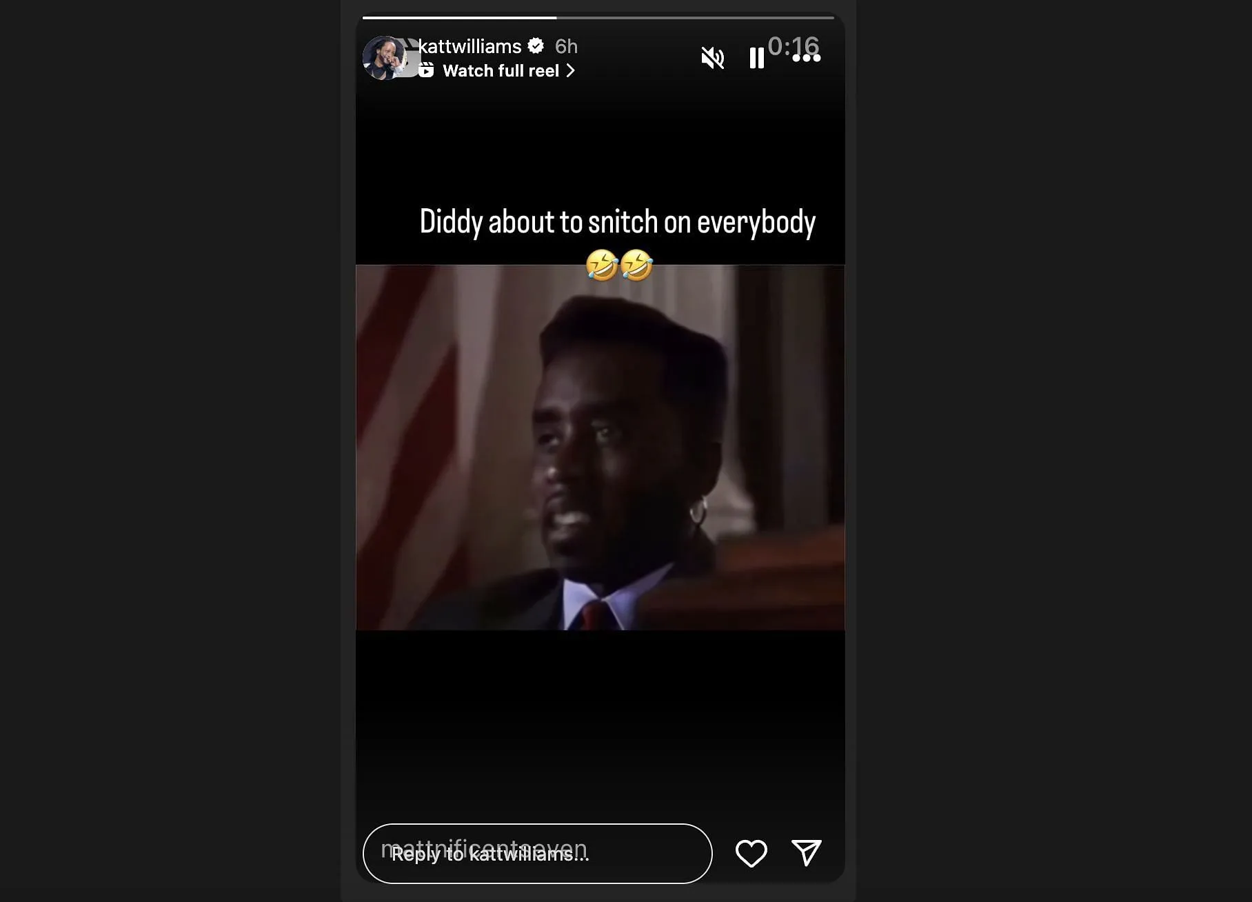 Katt Williams shared an AI-edited video of Diddy post-arrest, stirring social media reactions. (Image via Instagram)