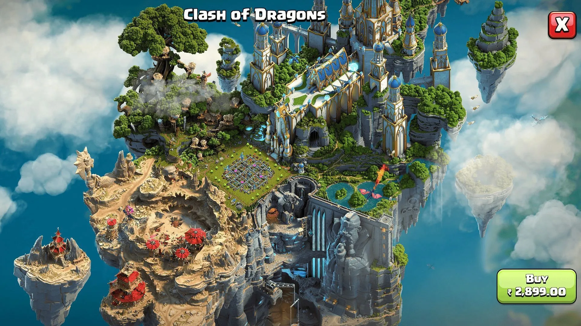 Escenario de Choque de dragones (imagen vía Supercell)