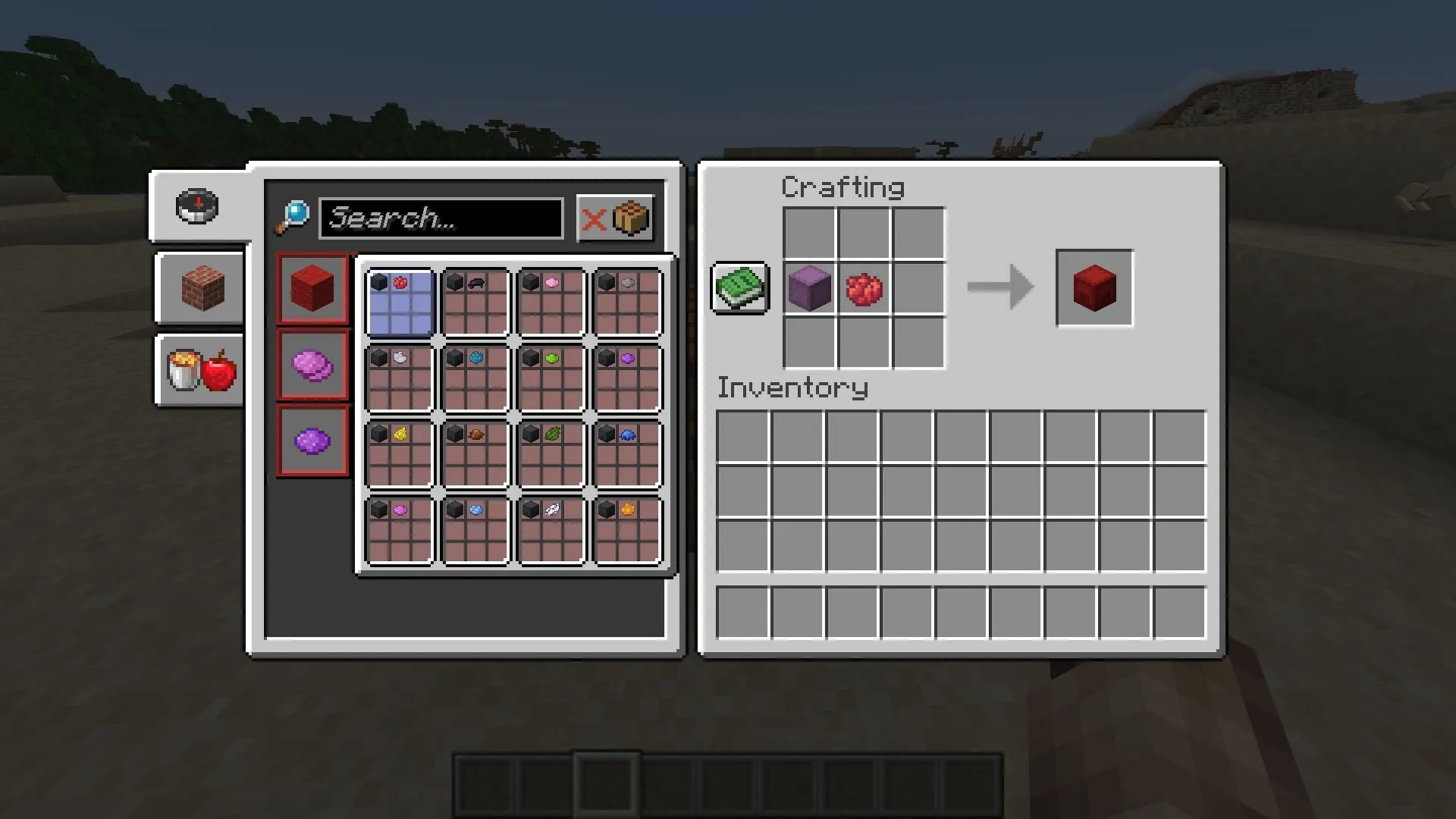 Le ricette per creare scatole di shulker di diversi colori in Minecraft sono state aggiunte al libro delle ricette (immagine tramite Mojang Studios)