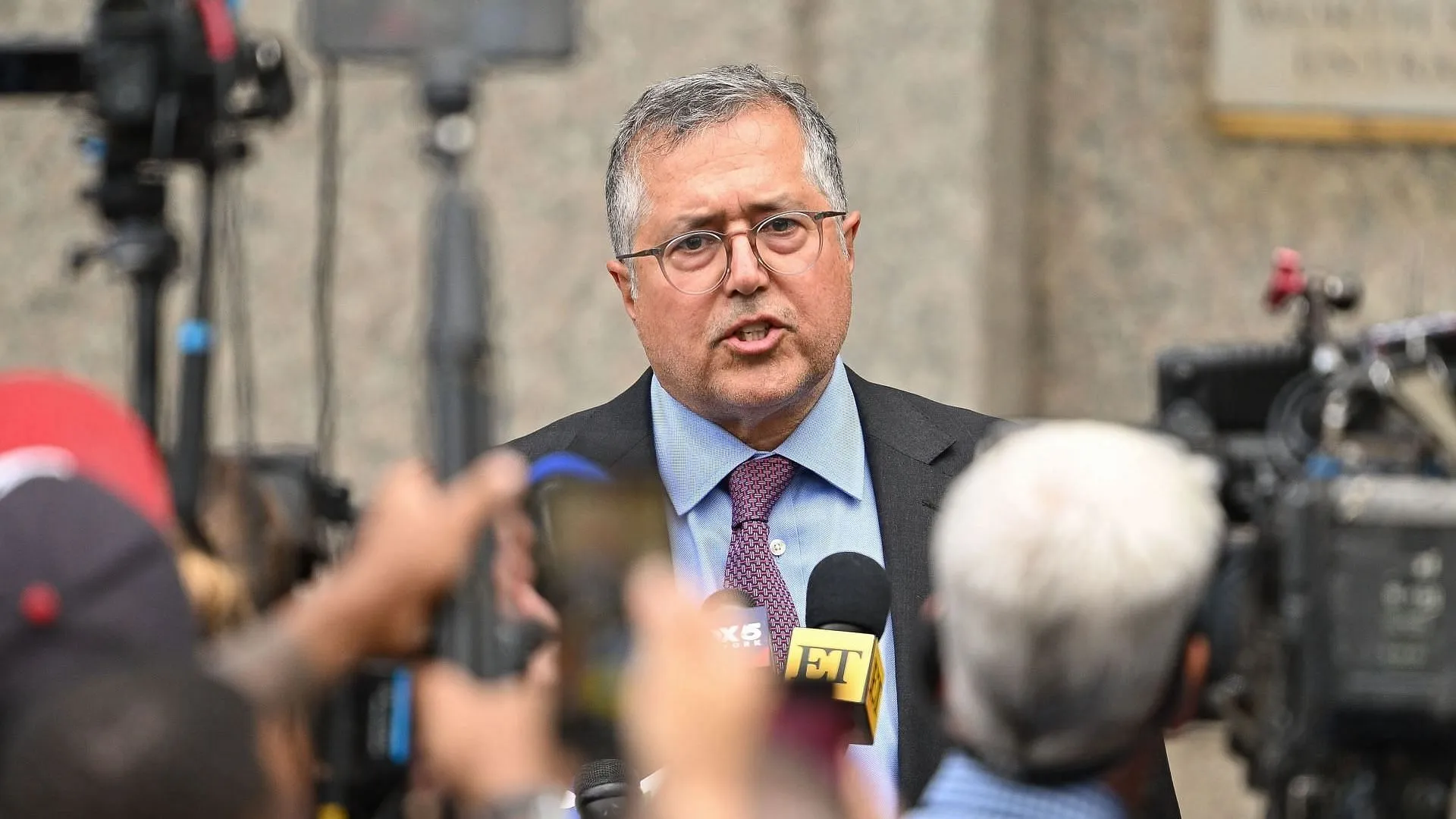 Lawyer for Sean Combs, Marc Agnifilo, speaks to members of the media outside U.S. District Court on September 17, 2024 in New York City. Music mogul Sean 'Diddy' Combs was arrested in Manhattan on September 16 in a sex trafficking probe following a federal indictment. (Photo by James Devaney/GC Images)