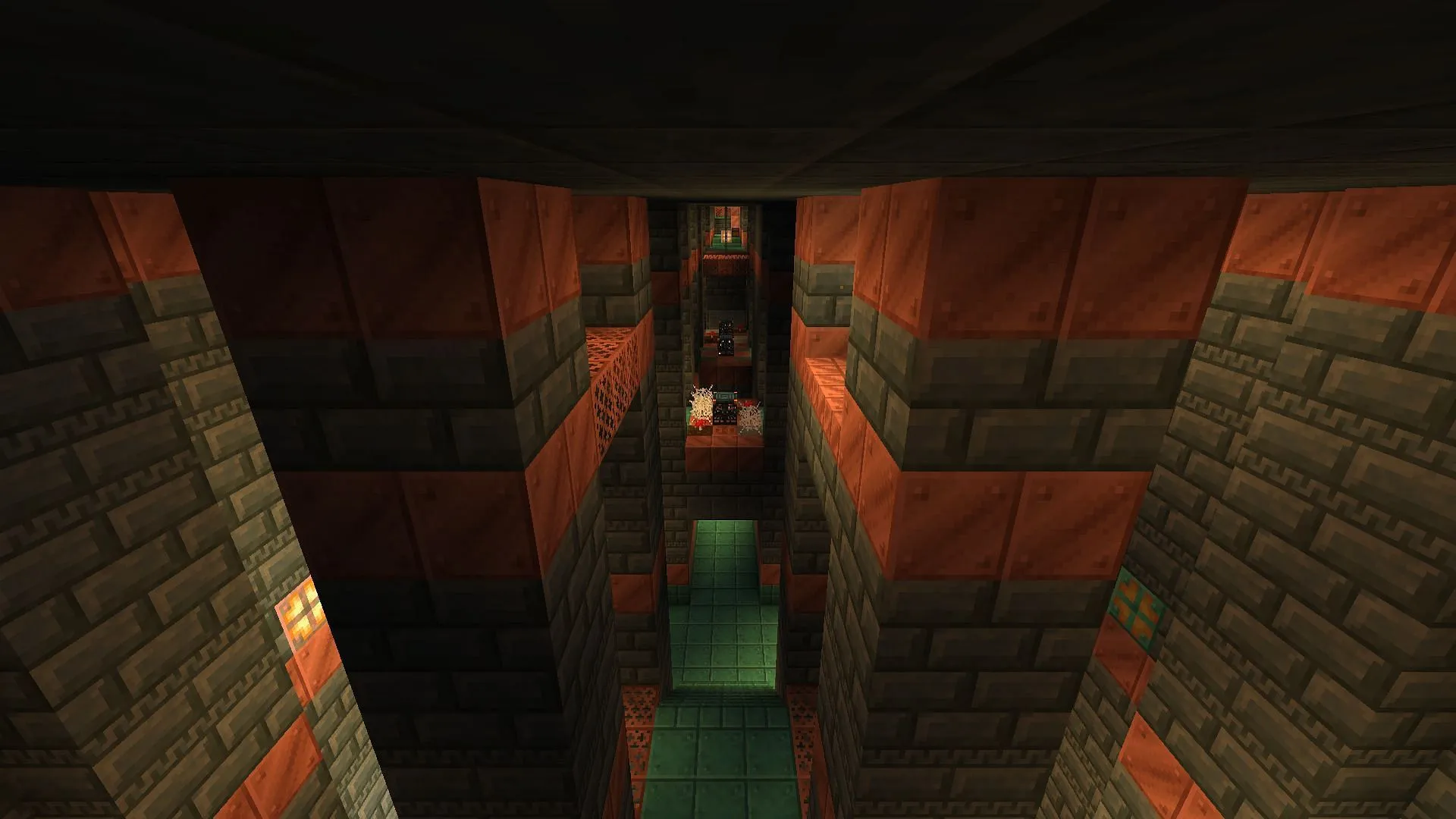 Une chambre d'essai trouvée près du spawn sur cette incroyable graine Minecraft Tricky Trials (Image via Mojang)