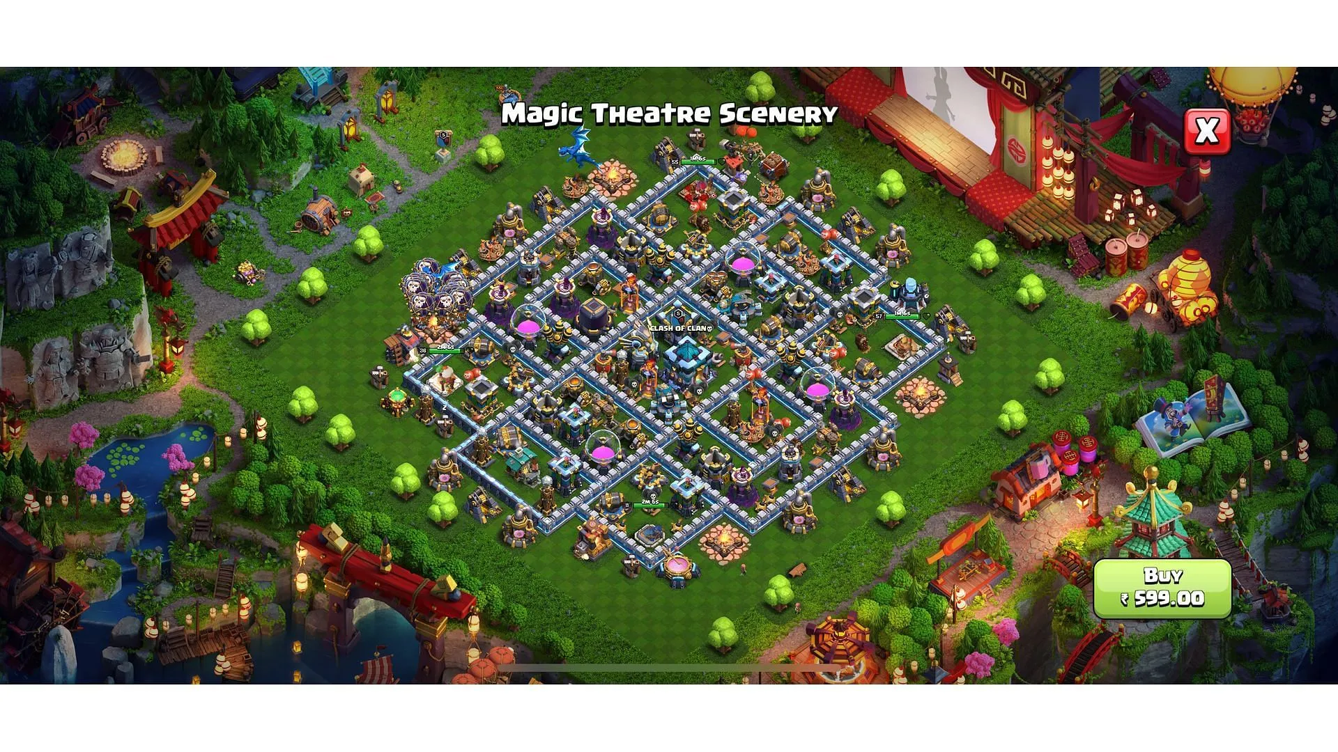 El escenario del Magic Theatre se encuentra entre los mejores escenarios de Clash of Clans (Imagen vía Supercell)