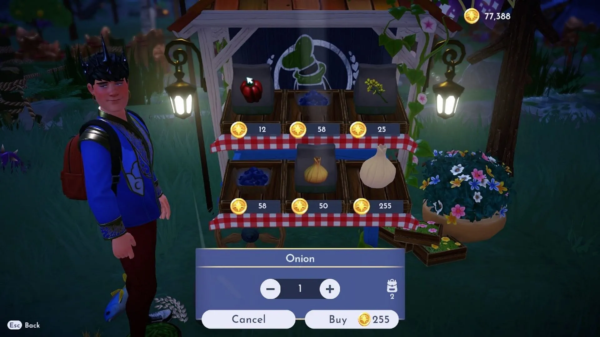 You can buy Onion seeds from Goofy's Stall (Image via Gameloft)