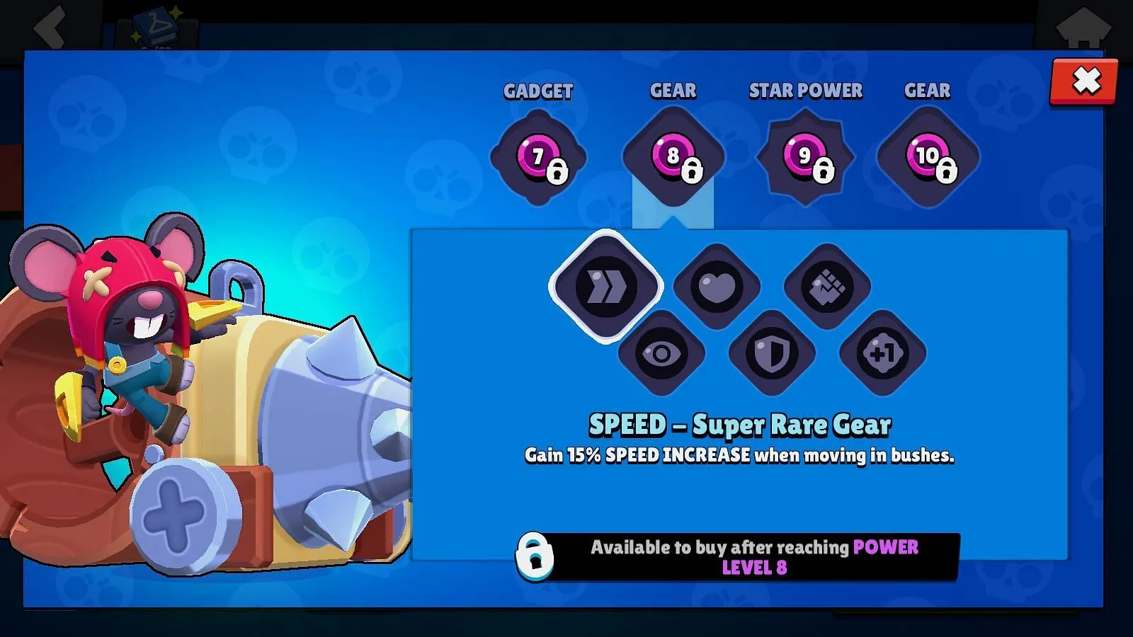 Detalhes do Moe Shield Gear (Imagem via Supercell)