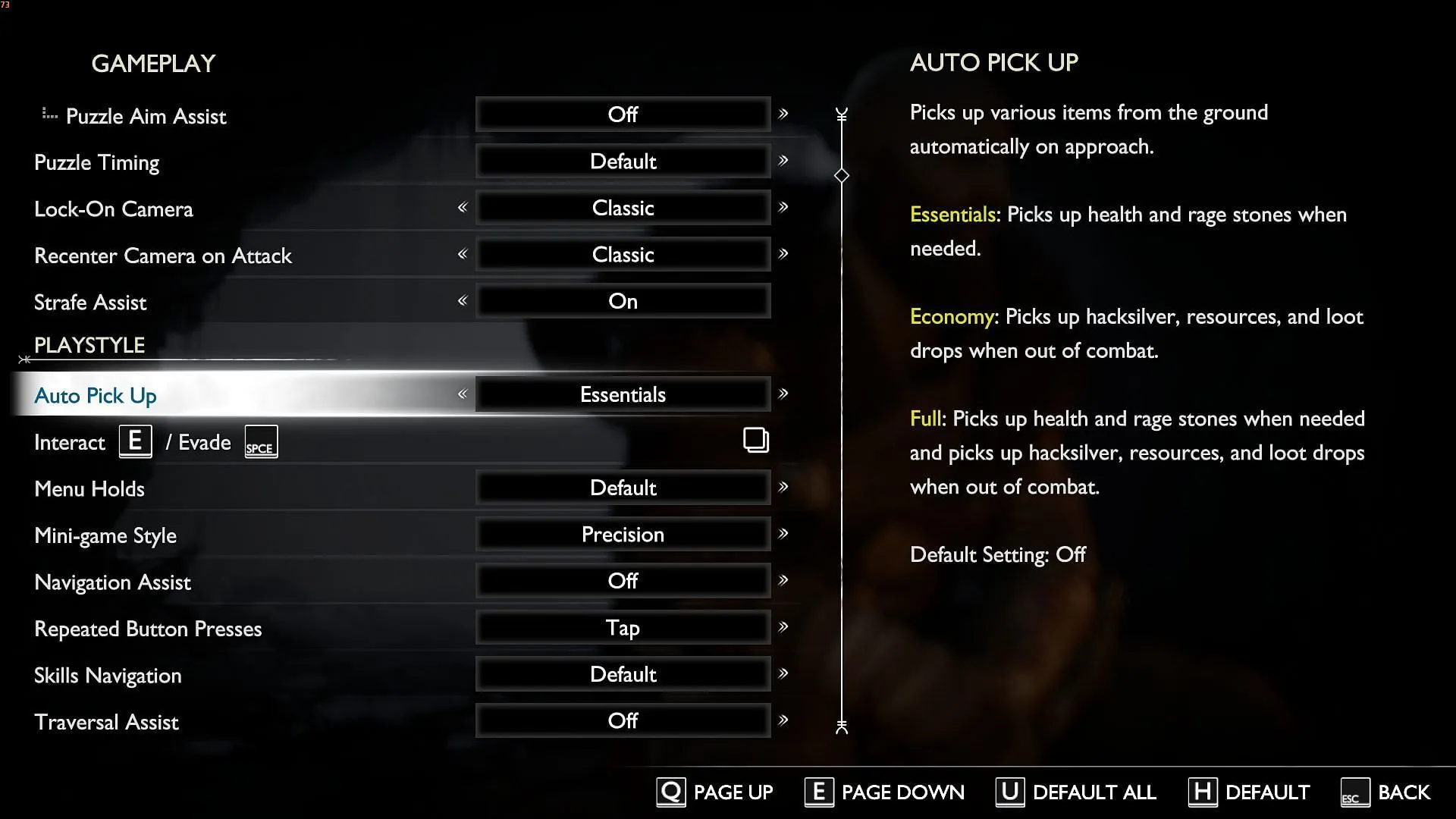 Configuração de Auto Pick Up (Imagem via Sony Interactive Entertainment)