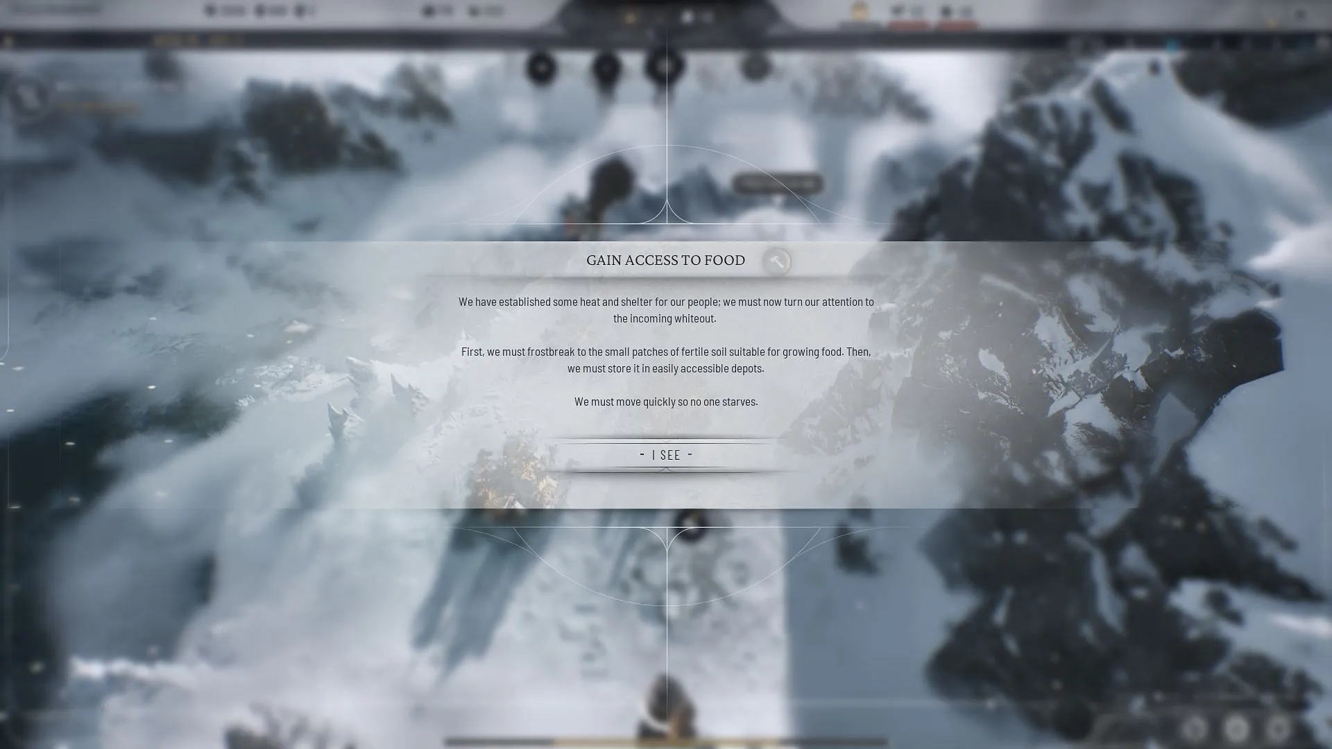 Una delle leggi più efficaci da implementare per prima in Frostpunk 2 per aumentare le scorte di cibo (immagine tramite 11 Bit Studios)