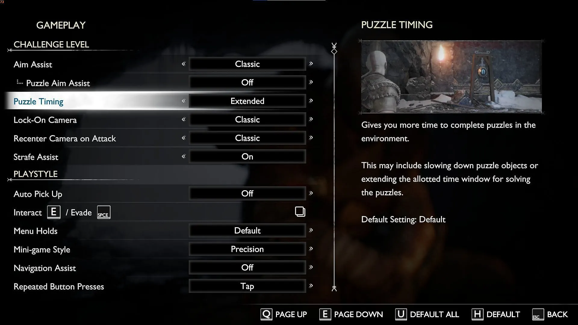 Puzzle Timing setting (Image via Sony Interactive Entertainment)