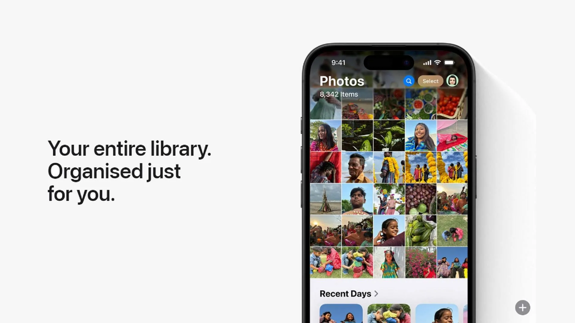 Die neue Galerie von iOS 18 (Bild über Apple)