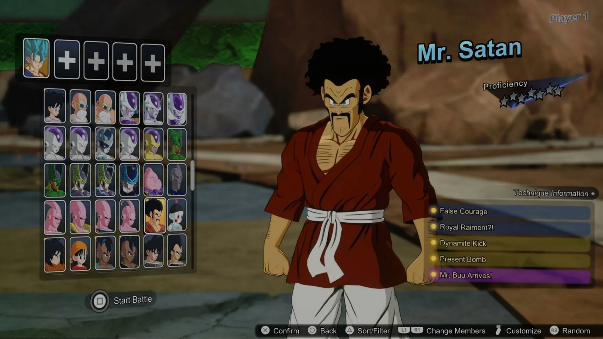 You can even play as the Savior of the Universe, Hercule Satan! (Image via Bandai Namco)