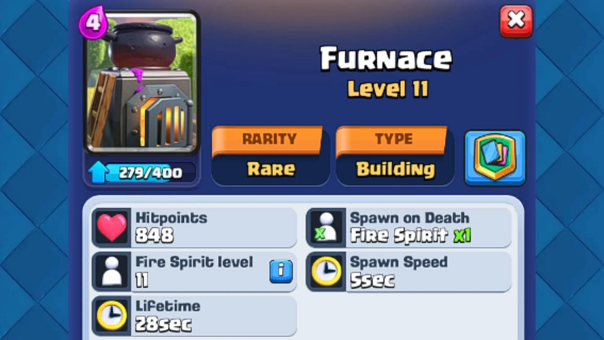 Furnace Building card (Image via Supercell)