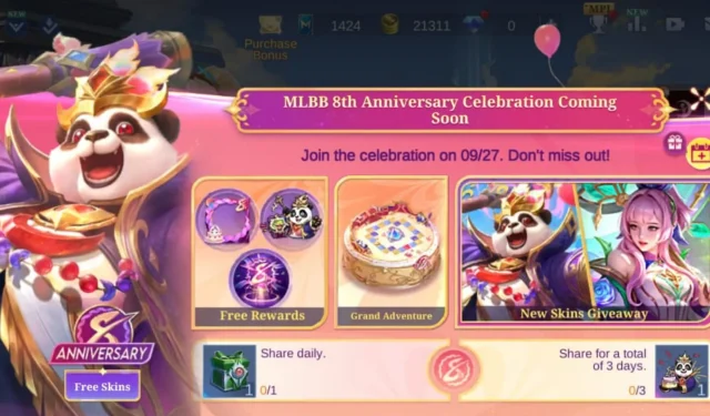 Mobile Legends Bang Bang (MLBB) 8 週年紀念活動完整指南：任務、獎勵等