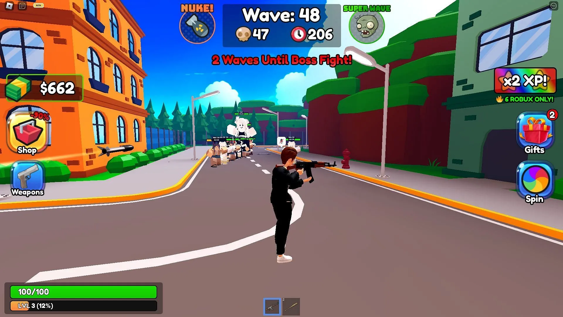 Gameplay screenshot from Neko Girl Survival (Image via Roblox)