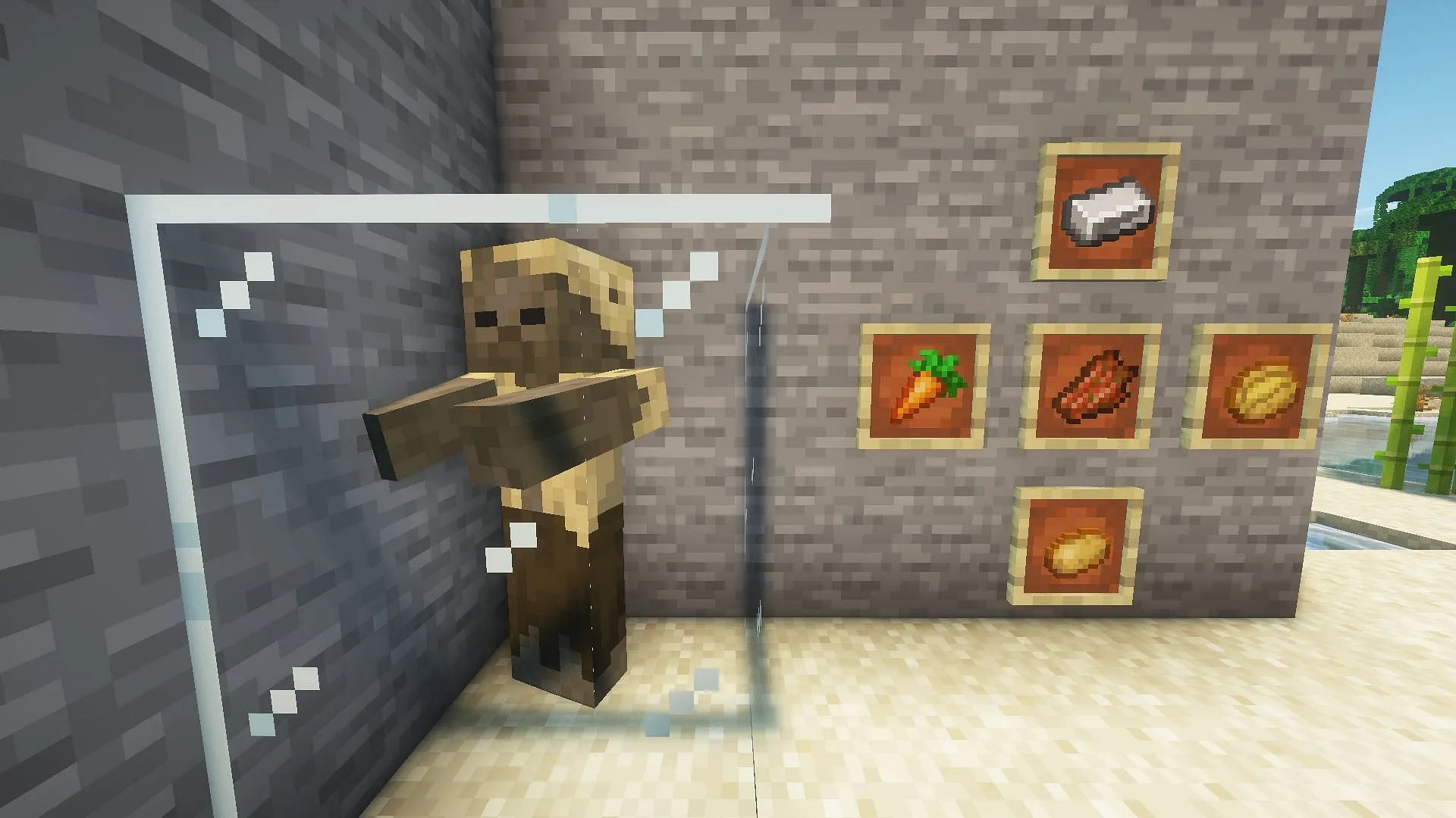 Uma casca e todo o saque que ela pode potencialmente cair no Minecraft (Imagem via Mojang)