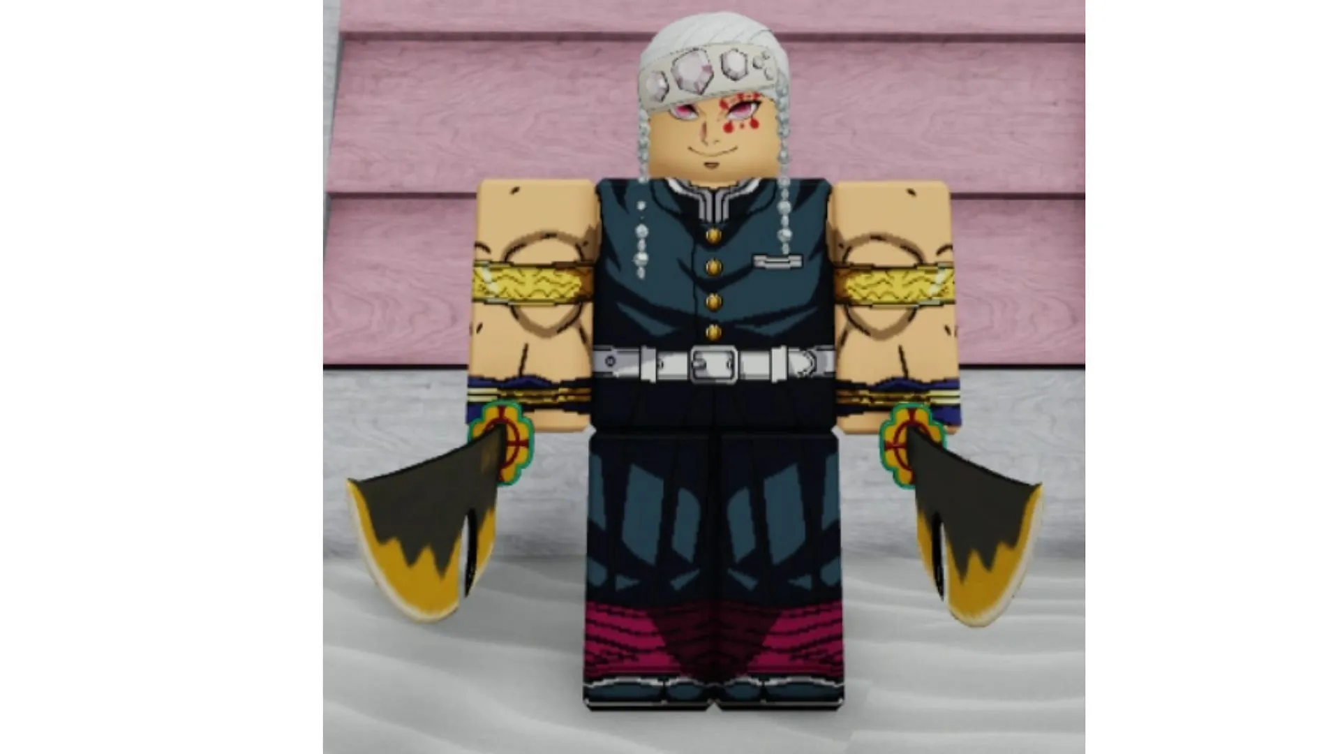 Tengen Uzui è un personaggio secondario di Demon Slayer (immagine tramite Roblox)