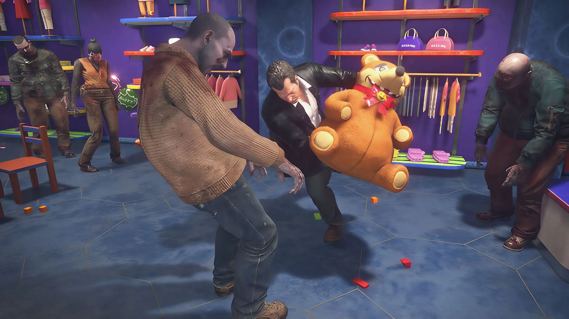 Frank West in action against Psychos in Dead Rising Deluxe Remaster (Image via Capcom)