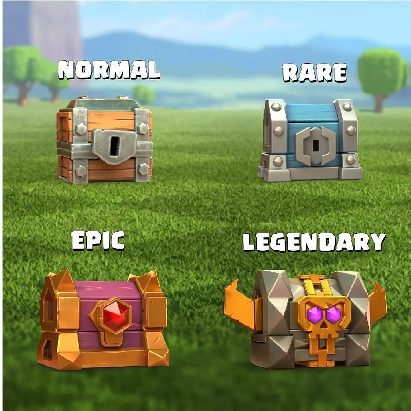 Existem quatro tipos diferentes de baús no Clash of Clans (Imagem via Supercell)