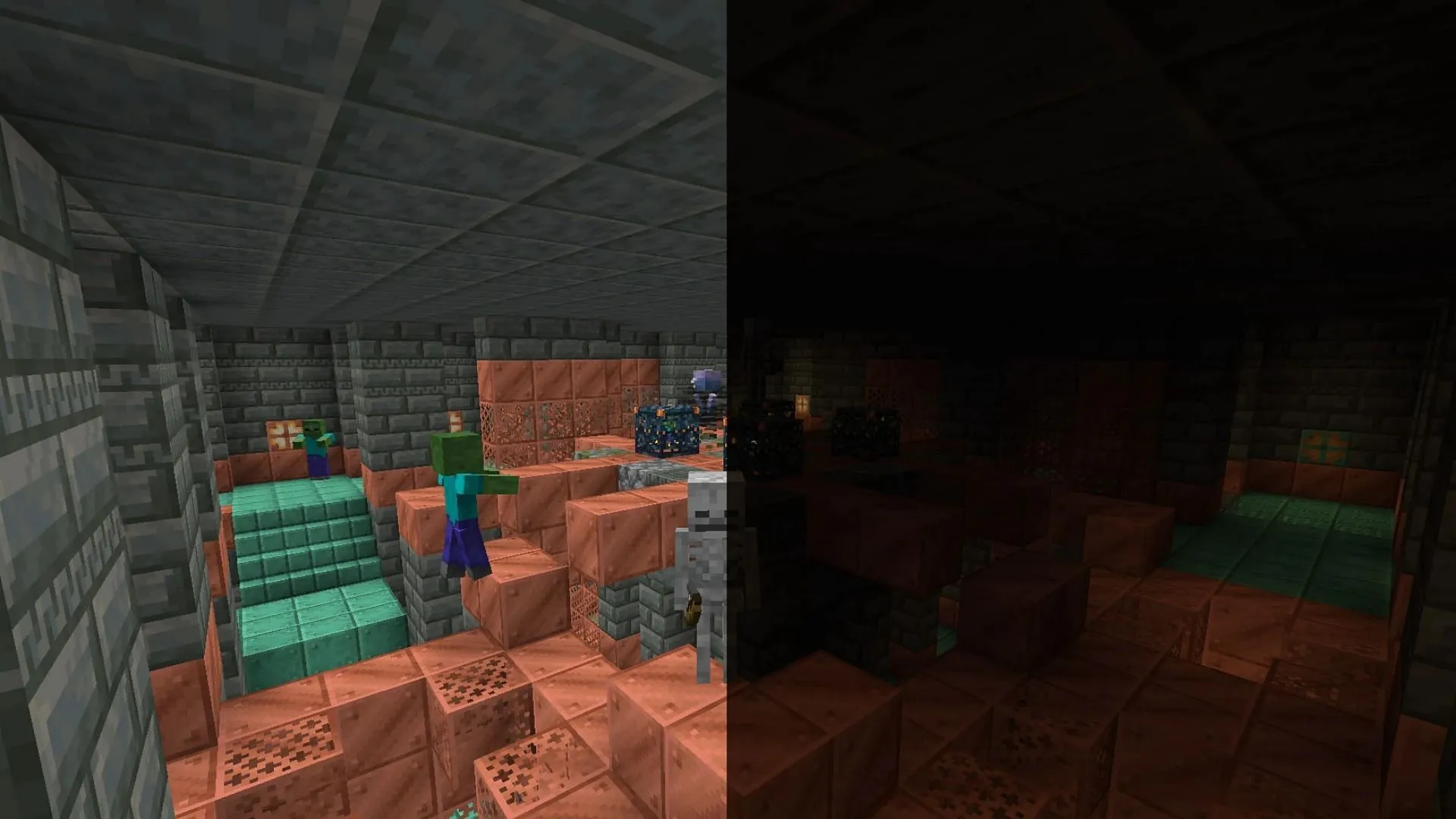 As the name suggests, Fullbright UB illuminates dark areas in the game (Image via Modrinth)