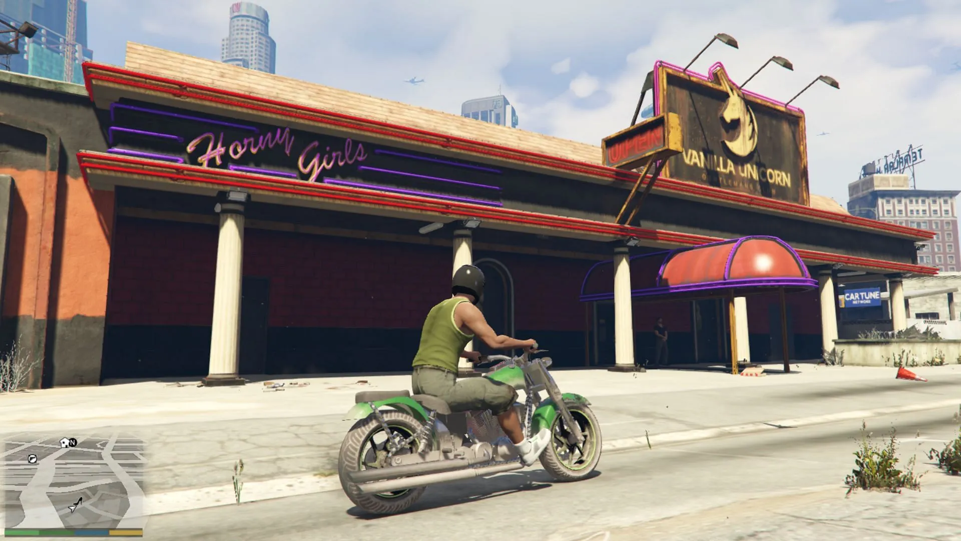 Uma captura de tela do Vanilla Unicorn Grand Theft Auto 5 Story Mode (Imagem via Rockstar Games)