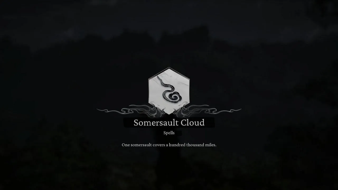 The Somersault Cloud in Black Myth Wukong (Image via GameScience)