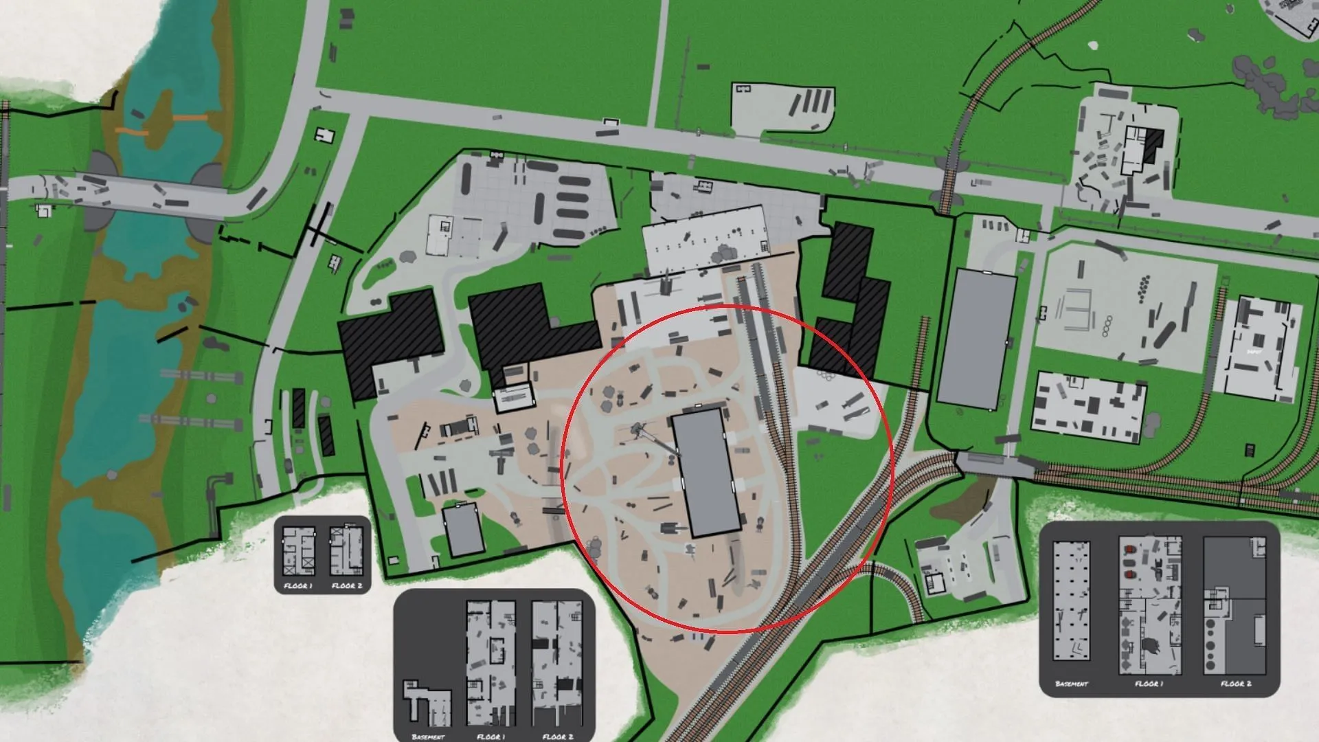 Emplacement d'apparition des Douanes Goons (Image via Battlestate Games et Mapgenie.io)