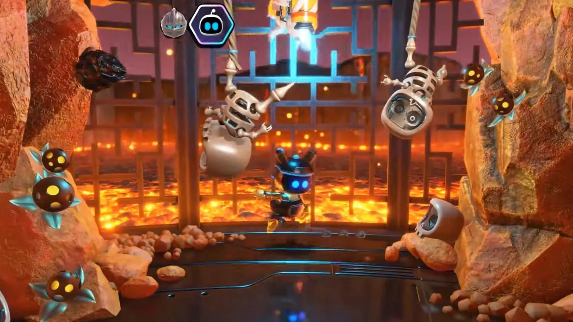 Astro Bot Cannon Brawl의 봇 번호 6(Sony Interactive Entertainment를 통한 이미지)